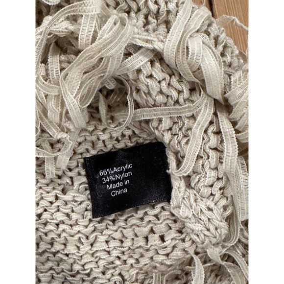 Lane Bryant Fringe Knit Tank Top Sleeveless Stretch Beige Sweater Women’s 18/20 - Picture 6 of 6